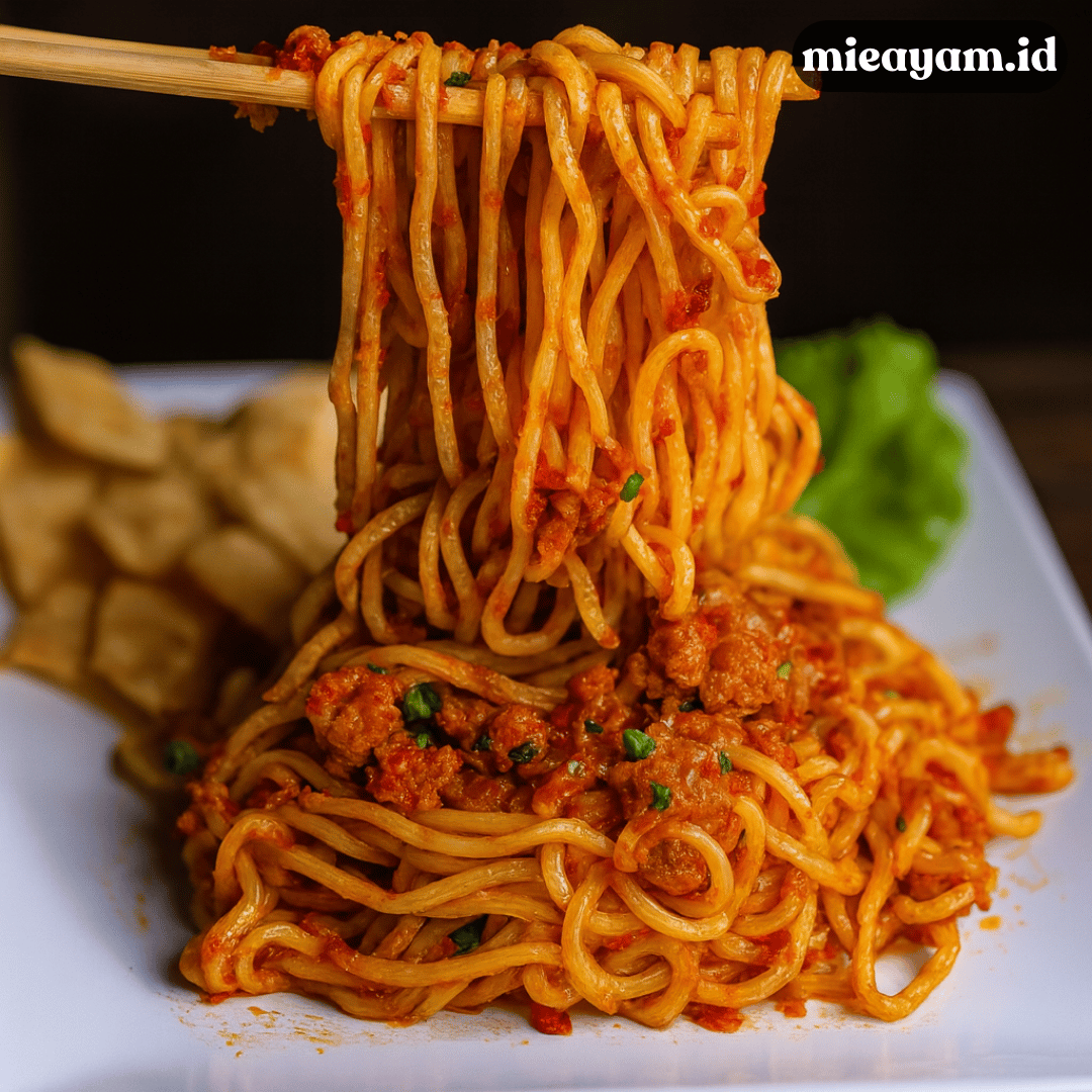 Mie Ayam Pedas Level Neraka Cuma untuk Pejuang Lidah